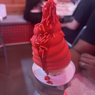 Cherry swirl cone