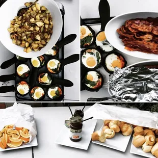 a variety of food items