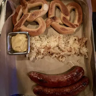 German sausage platter