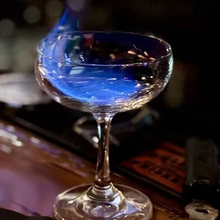 Absinthe washed glass