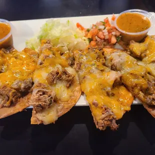 The nachos with brisket were the bomb no jalapeños