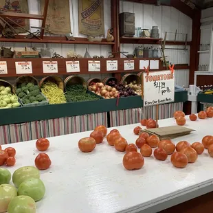 Offered produce with prices listed 8/2022