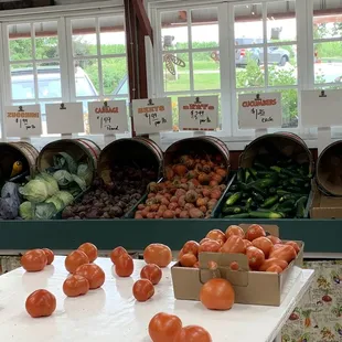 Offered produce with prices listed 8/2022