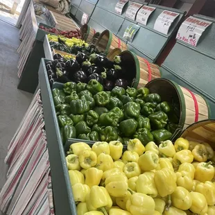 a variety of peppers