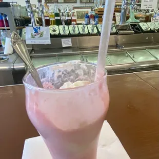 Cherry ice cream soda