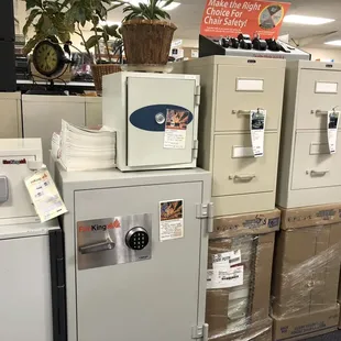 Safes and file cabinet