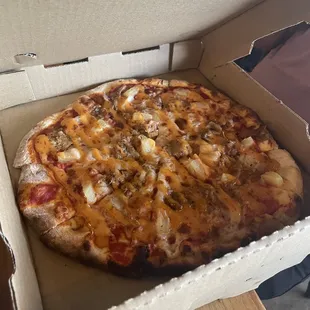 a pizza in a box