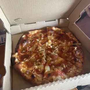 a pizza in a box