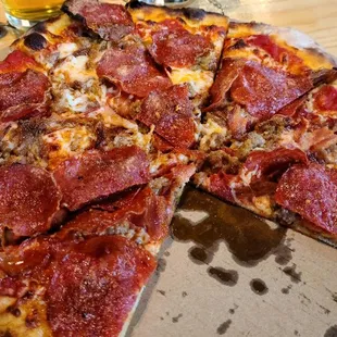 Meat lovers pizza