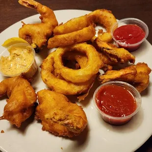 Originally there were 7 shrimp &amp; 3x more onion rings