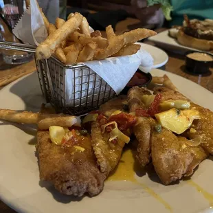 Tilapia Diane (subbed out rice for fries)