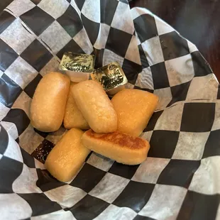 Ok so we had already ate a few of these delicious pillows of garlic bread goodness before I took the picture! lol