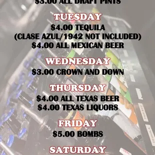 Daily Drink Specials!!