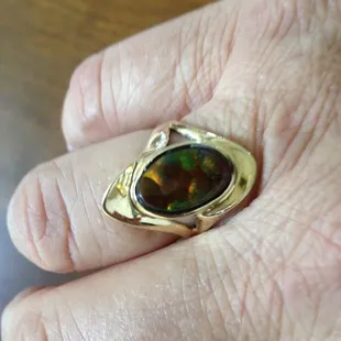 Fire agate my sisters protection in Gold