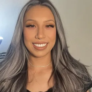 Soft glam + hair blowout