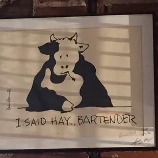 I said hay bartender