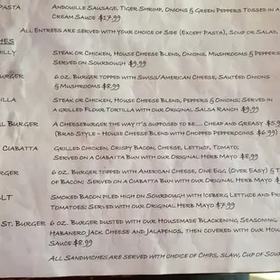 Menu, but it changes