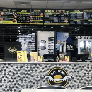 The counter and menus!