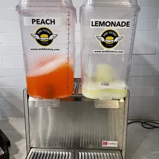 Peach  and Lemonade  drinks
