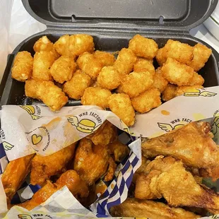 Combo- Half and and Half Wings with Tots