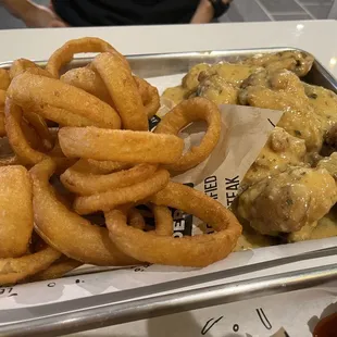Onion Rings and Wings (Garlic Parmesan)