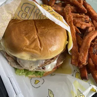 Turkey Burger (All Natural) Sweet Potato Fries