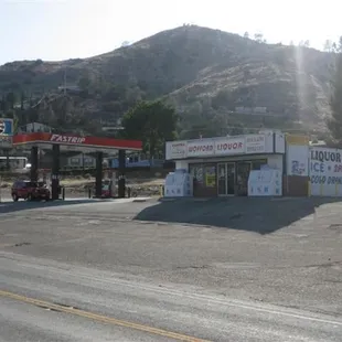 an empty gas station