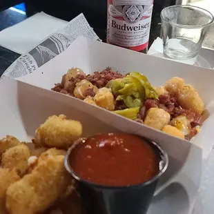 Cheese curds &amp; Loaded tots.