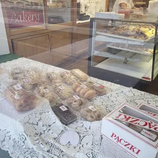 a display of pastries