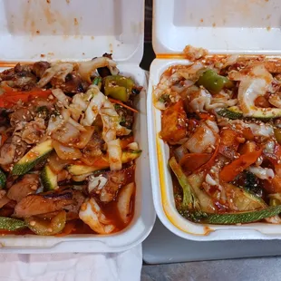 Hot &amp; Spicy Chicken and Hot &amp; Spicy Tofu