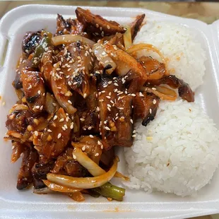 Spicy chicken teriyaki