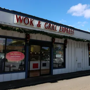 the front of the restaurant