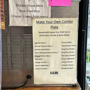 Daily specials