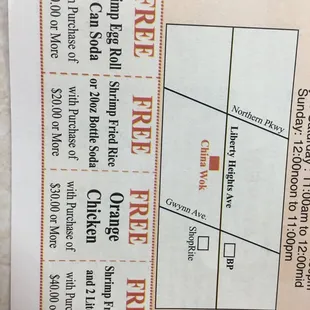 a ticket for a free pizza