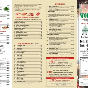 new menu