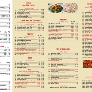 new menu