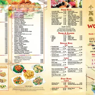 the menu