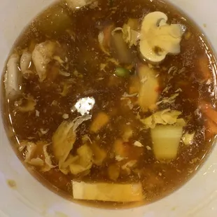Hot and sour soup, made not-spicy