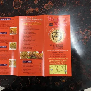 Front of the To go menu