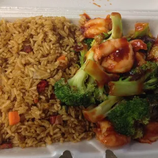2014-06-06; Wok &amp; Roll [Shrimp &amp; Broccoli Lunch Special], Memphis TN