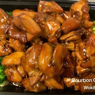 chicken and broccoli in a sauce