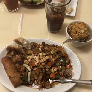 Kung Pao Chicken Fried Rice  Roll Egg Roll Dumplings