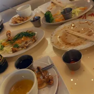 Cleared plates and took home leftovers!