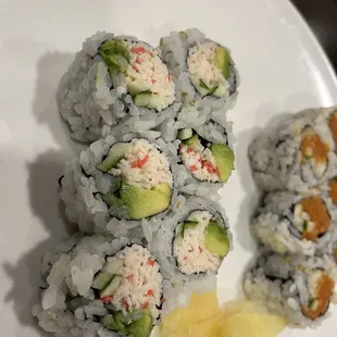 a plate of sushi