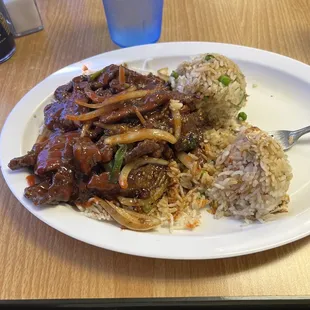 Mongolian beef fried rice