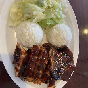 Kalbi and Teriyaki Chicken Plate