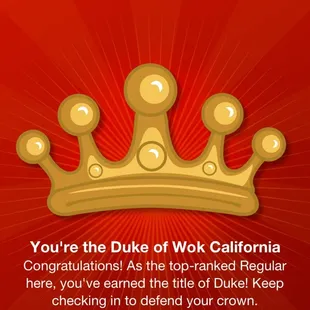 That's right. This place is worthy of coming often enough to establish my reign as the duke.