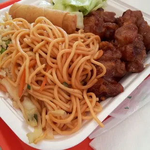 Lunch special with drink for only $5.75 enough for two people!