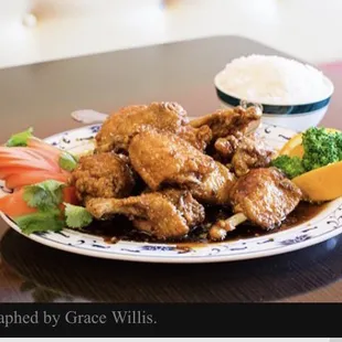 Sweet and spicy chicken wings