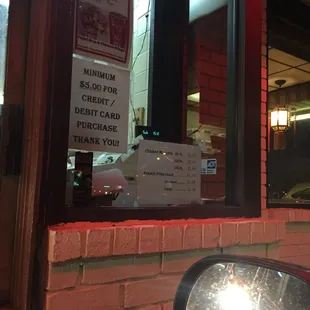 Fried rice, chicken wings , and a drink $5.99 . Minimum $5 dollars for credit / debit